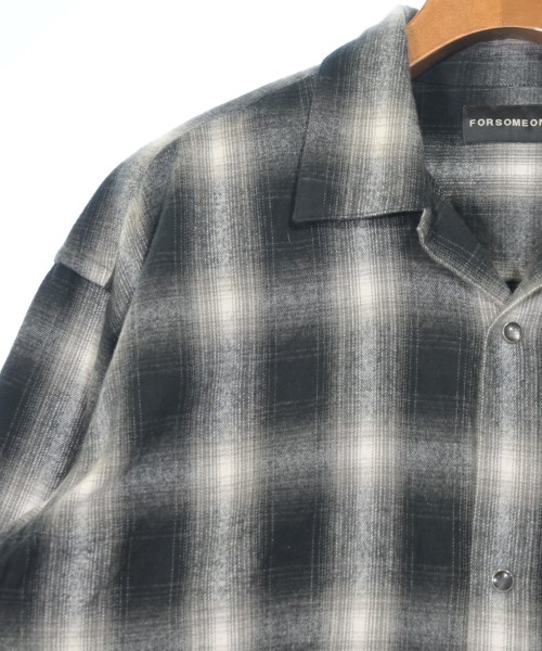 FORSOMEONE（フォーサムワン）カジュアルシャツ 黒 サイズ:46(M位) メンズ/2200669218138