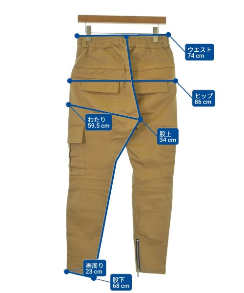 NO ID BLACK（ノーアイディブラック）カーゴパンツ ベージュ サイズ:1(S位) メンズ/2200633784126