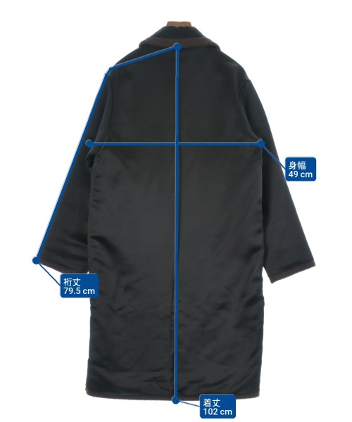 NAMACHEKO（ナマチェコ）ステンカラーコート 黒 サイズ:34(XXL位) レディース/2200636680036