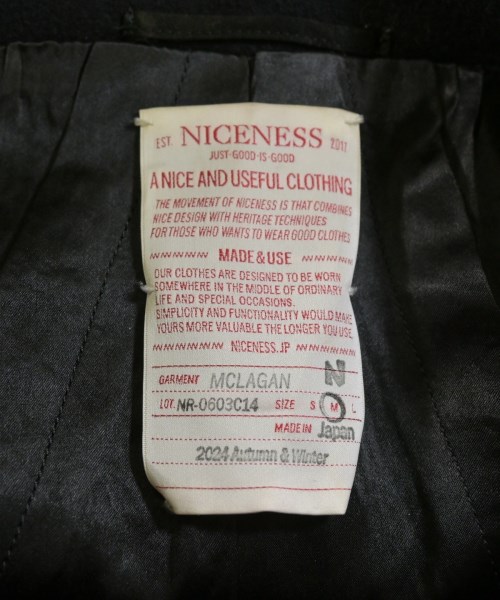 NICENESS（ナイスネス）ピーコート 黒 サイズ:M メンズ/2200660617015