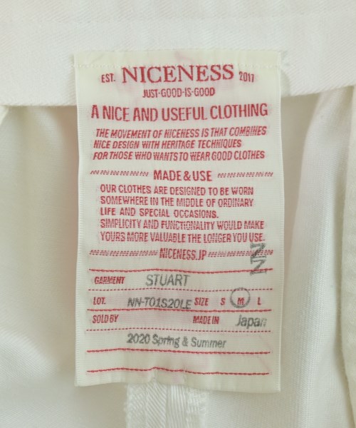 NICENESS（ナイスネス）その他 白 サイズ:M メンズ/2200726463082