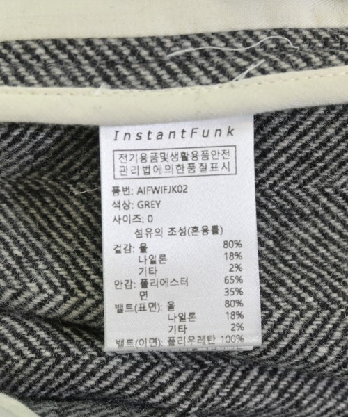 InstantFunk（インスタントファンク）カジュアルジャケット グレー サイズ:0(XS位) レディース/2200620300018