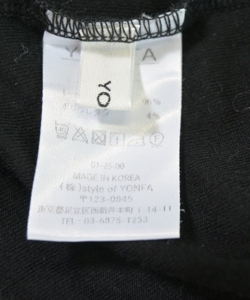 YONFA（ヨンファ）Tシャツ・カットソー 黒 サイズ:F レディース/2200719040177