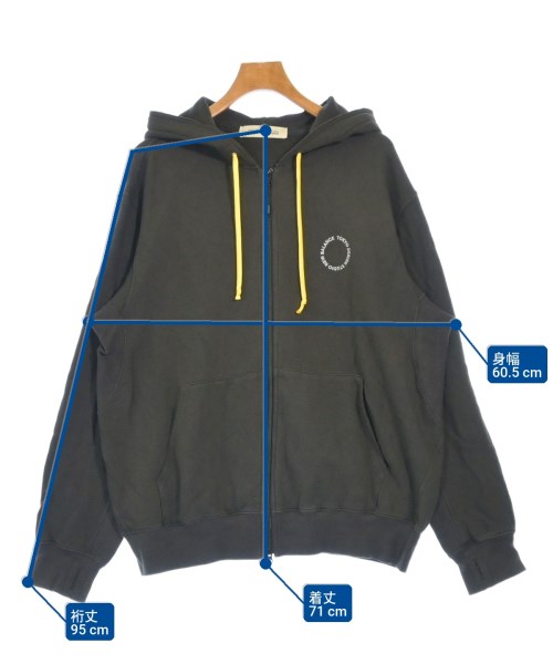 TOKYO DESIGN STUDIO New Balance（トウキョウデザインスタジオニューバランス）パーカー 茶 サイズ:3(L位) メンズ/2200617774020