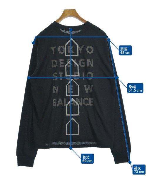 TOKYO DESIGN STUDIO New Balance（トウキョウデザインスタジオニューバランス）Tシャツ・カットソー 黒 サイズ:L メンズ/2200730633051