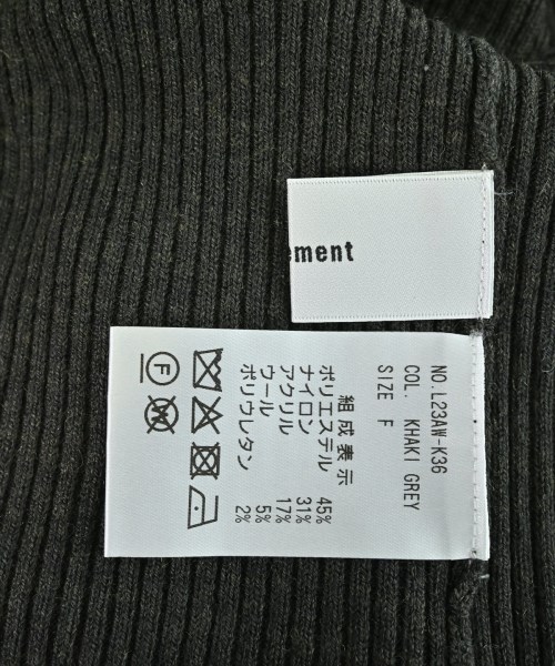 Lachement（ラシュモン）ニット・セーター グレー サイズ:F レディース/2200691624938
