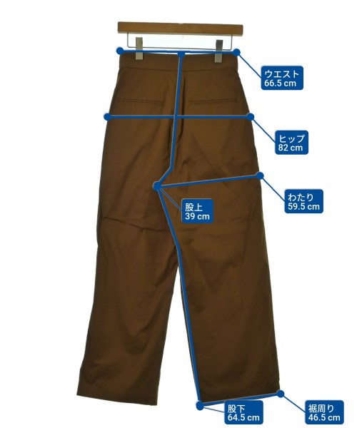 N.O.R.C（ノーク）スラックス 茶 サイズ:1(S位) レディース/2200662338055