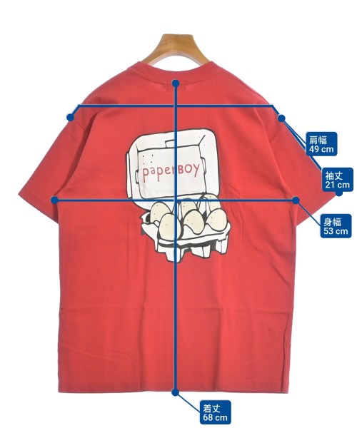 paperboy（ペーパーボーイ）Tシャツ・カットソー 赤 サイズ:S メンズ/2200622395180