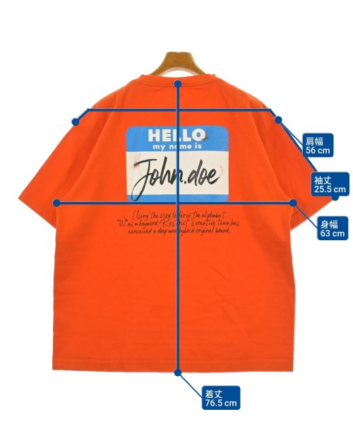 WP（ダブリューピー）Tシャツ・カットソー オレンジ サイズ:XL メンズ/2200664222284