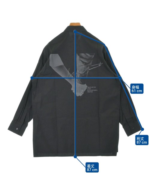 BLACK scandal yohji yamamoto（ブラックスキャンダルヨウジヤマモト）カジュアルシャツ 黒 サイズ:3(M位) メンズ/2200640972028