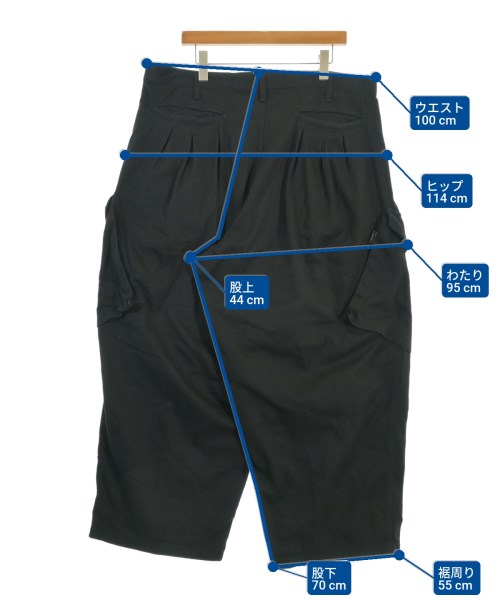 BLACK scandal yohji yamamoto（ブラックスキャンダルヨウジヤマモト）カーゴパンツ 黒 サイズ:3(M位) メンズ/2200675189064