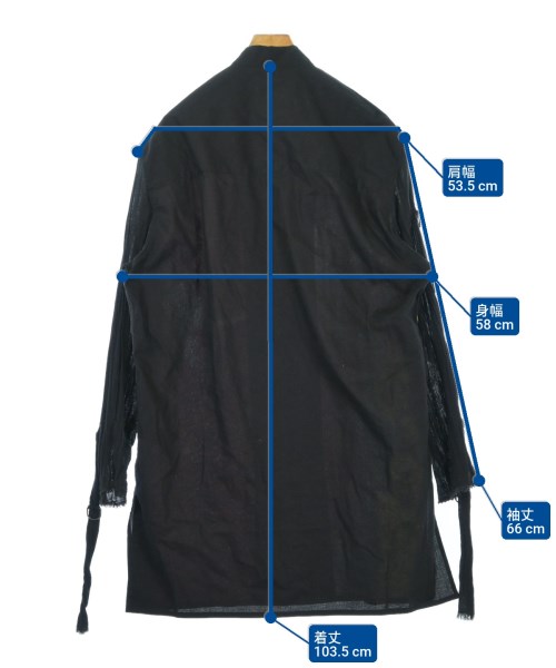 BLACK scandal yohji yamamoto（ブラックスキャンダルヨウジヤマモト）カジュアルシャツ 黒 サイズ:3(M位) メンズ/2200699244022