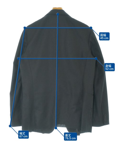 BLACK scandal yohji yamamoto（ブラックスキャンダルヨウジヤマモト）テーラードジャケット 黒 サイズ:3(M位) メンズ/2200655968016