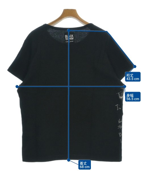 BLACK scandal yohji yamamoto（ブラックスキャンダルヨウジヤマモト）Tシャツ・カットソー 黒 サイズ:2(S位) メンズ/2200658095146