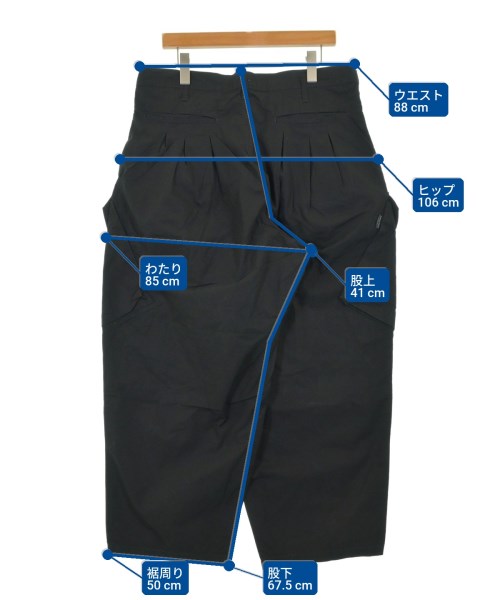 BLACK scandal yohji yamamoto（ブラックスキャンダルヨウジヤマモト）カーゴパンツ 黒 サイズ:2(S位) メンズ/2200736126229