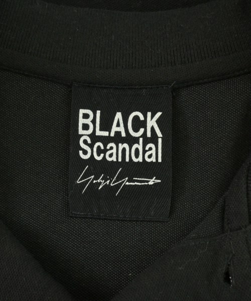 BLACK scandal yohji yamamoto（ブラックスキャンダルヨウジヤマモト）ポロシャツ 黒 サイズ:3(M位) メンズ/2200721995052