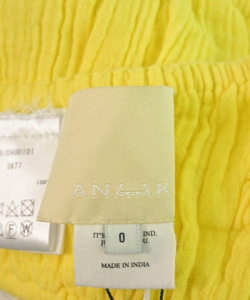 Anaak（アナーク）Tシャツ・カットソー 黄 サイズ:0(XS位) レディース/2200631232476