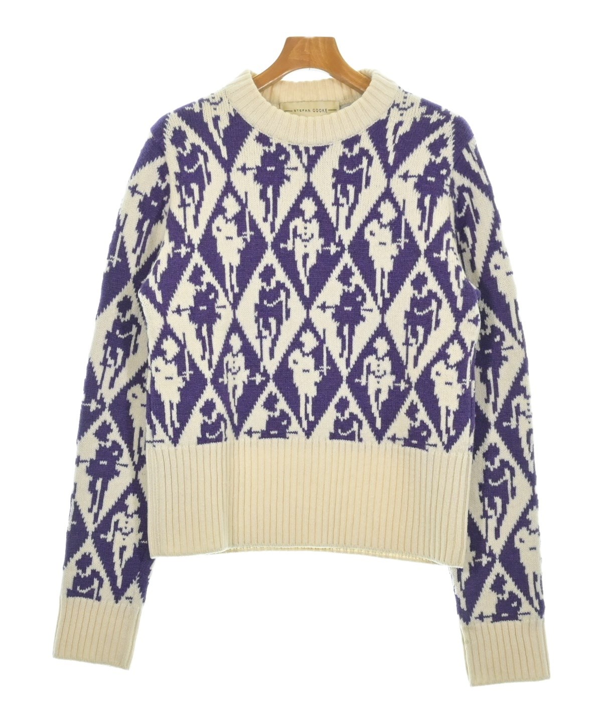 Stefan Cooke（ステファンクーク）ニット・セーター 白 サイズ:L