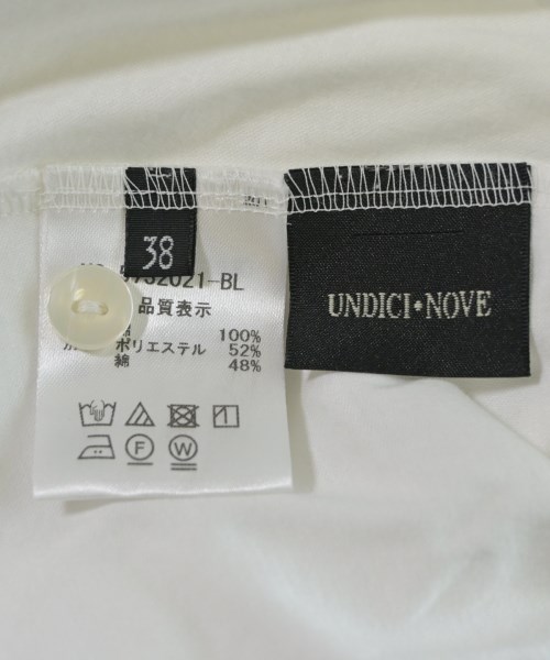 UNDICI NOVE（ウンディッチノーベ）ノースリーブ 白 サイズ:38(M位) レディース/2200670966028