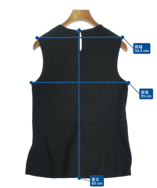 UNDICI NOVE（ウンディッチノーベ）ノースリーブ 黒 サイズ:38(M位) レディース/2200670966042