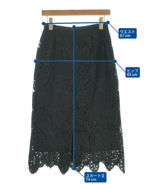 UNDICI NOVE（ウンディッチノーベ）ロング・マキシ丈スカート 黒 サイズ:38(M位) レディース/2200670966066