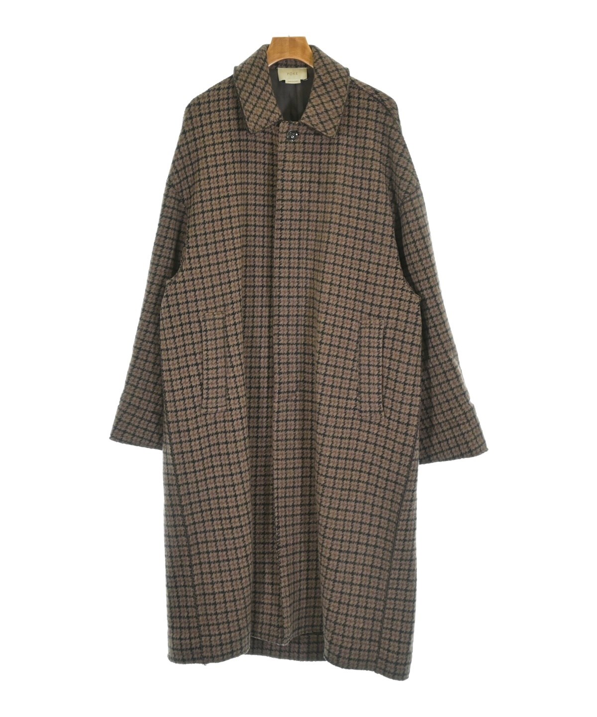 YOKE（ヨーク）ステンカラーコート 茶 サイズ:M メンズ/2200639972039