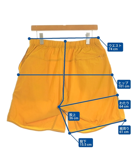 YOKE（ヨーク）ショートパンツ 黄 サイズ:M メンズ/2200606707343