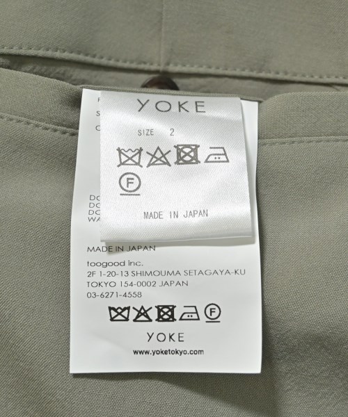YOKE（ヨーク）スラックス カーキ サイズ:2(M位) メンズ/2200656030026