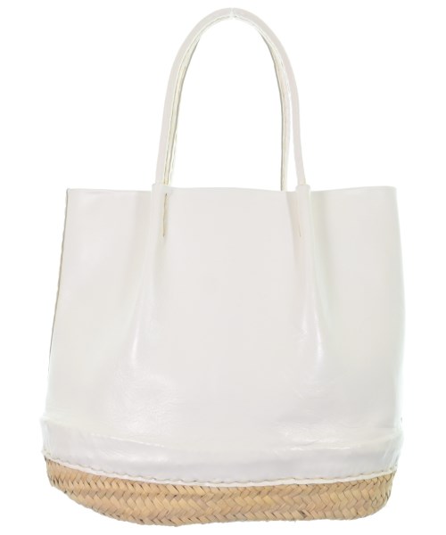 ribbon b ラタンレザーカゴバッグ ホワイト warang wayan WARANG WAYAN（ワランワヤン）かごバッグ 白 サイズ:- レディース
