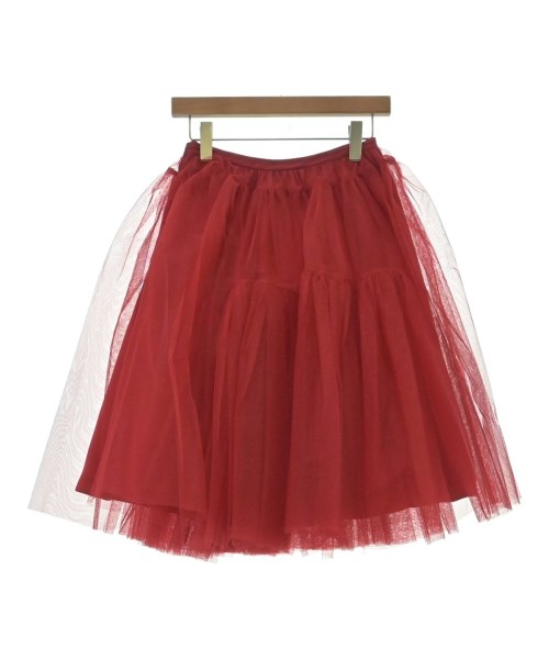 Molly Goddard　（モリーゴダード）ひざ丈スカート 赤 サイズ:38(S位) レディース/2200623097045