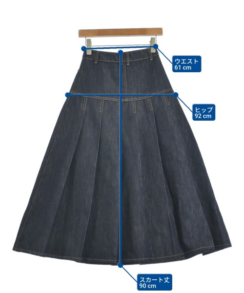 ANNA QUAN（アンナクアン）ロング・マキシ丈スカート 紺 サイズ:2(S位) レディース/2200667560123