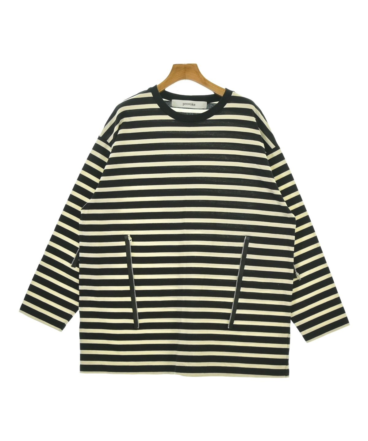 PROVOKE プロヴォーク Tシャツ・カットソー M 黒 【古着】【中古】【送料無料】 PROVOKE（プロヴォーク）Tシャツ・カットソー 黒 サイズ:F レディース