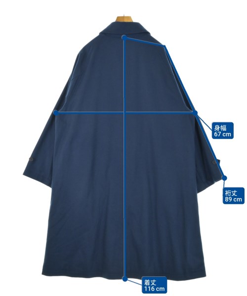 POLYPLOID（ポリプロイド）ステンカラーコート 青 サイズ:3(L位) メンズ/2200632196128