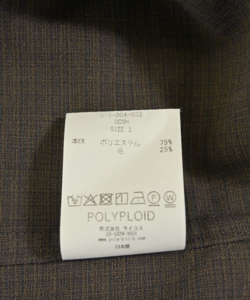 POLYPLOID（ポリプロイド）カジュアルシャツ 茶 サイズ:2(XL位) メンズ/2200725067014