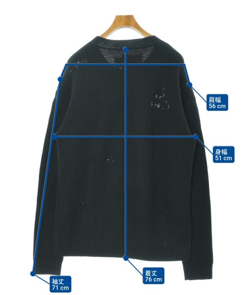 Feng Chen Wang（フェンチェンワン）ニット・セーター 黒 サイズ:M メンズ/2200646850030