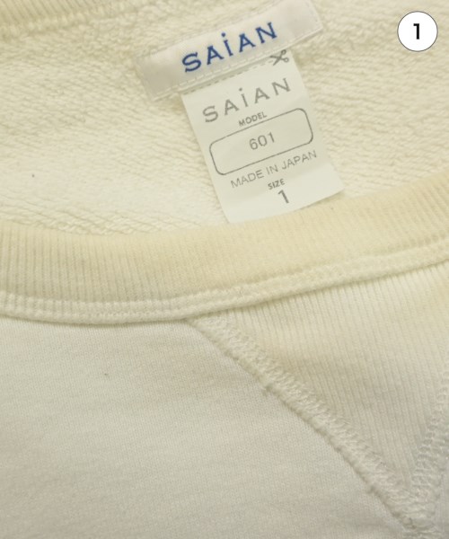 SAiAN（サイアン）スウェット 白 サイズ:1(S位) レディース/2200659217066