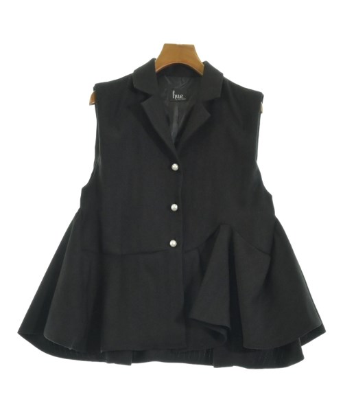 hue DAY TO EVENING(ヒューデイトゥイブニング)ベスト 黒 サイズ:36(S位)/2200652863048