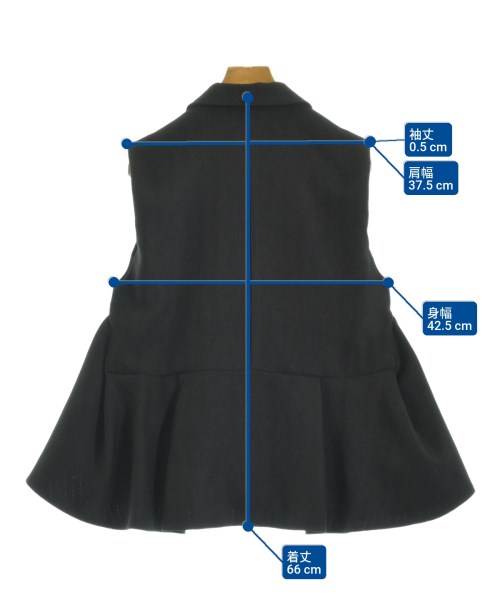 hue DAY TO EVENING（ヒューデイトゥイブニング）ベスト 黒 サイズ:36(S位) レディース/2200652863048