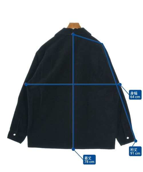 MASSES（マシス）カジュアルシャツ 黒 サイズ:XL メンズ/2200640295066