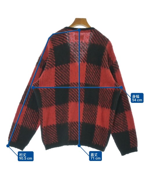 MASSES（マシス）カーディガン 赤 サイズ:L メンズ/2200654489024