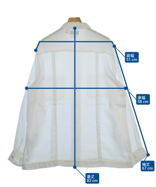 BLUE BLUE JAPAN（ブルーブルージャパン）カジュアルシャツ 白 サイズ:4(XL位) メンズ/2200617716105