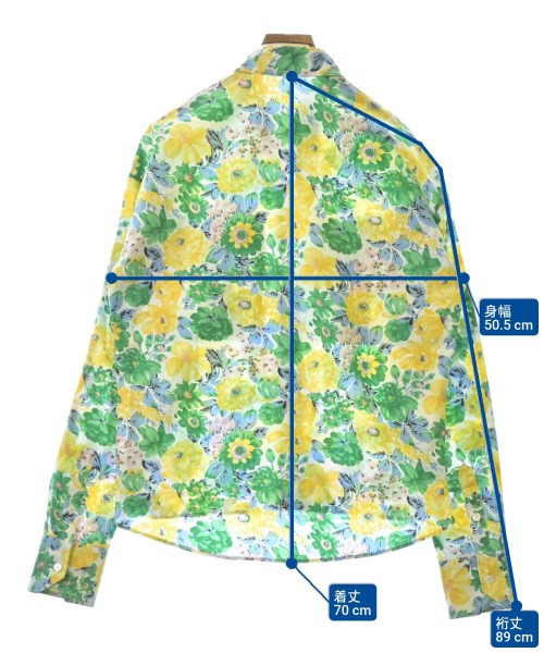 PLAN C（プランシー）カジュアルシャツ 黄 サイズ:38(S位) レディース/2200675835145