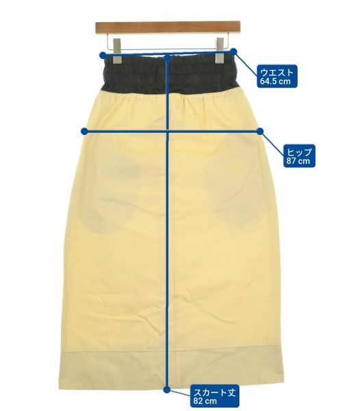 PLAN C（プランシー）ロング・マキシ丈スカート 黄 サイズ:36(XS位) レディース/2200676839036