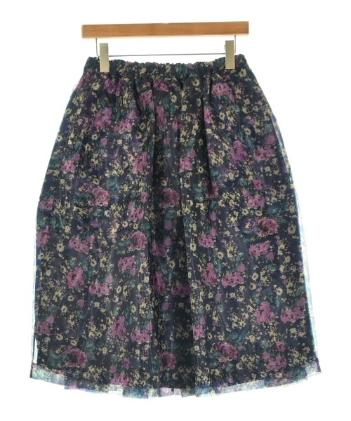 PLAN C(プランシー)ひざ丈スカート 紺 サイズ:38(S位)/2200679938156