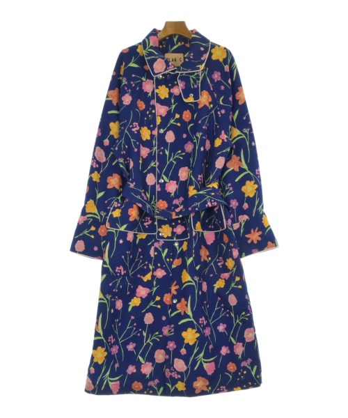 PLAN C(プランシー)ステンカラーコート 紺 サイズ:38(S位)/2200645052015