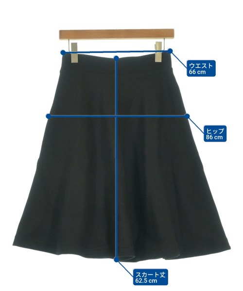 PLAN C（プランシー）ひざ丈スカート 黒 サイズ:40(M位) レディース/2200651547017