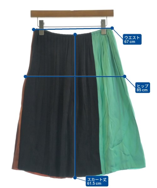 PLAN C（プランシー）ひざ丈スカート 緑 サイズ:36(XS位) レディース/2200654153048