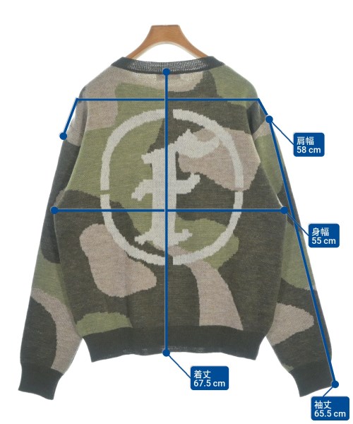 FAF（フェイクアスフラワーズ）ニット・セーター カーキ サイズ:-(XL位) メンズ/2200651656047