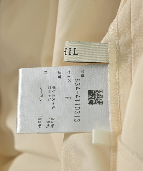 LE PHIL（ルフィル）カジュアルシャツ 黄 サイズ:F レディース/2200628668028