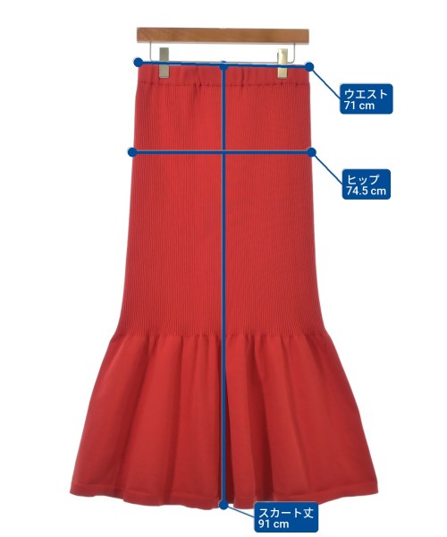 LE PHIL（ルフィル）ロング・マキシ丈スカート 赤 サイズ:F レディース/2200610643170